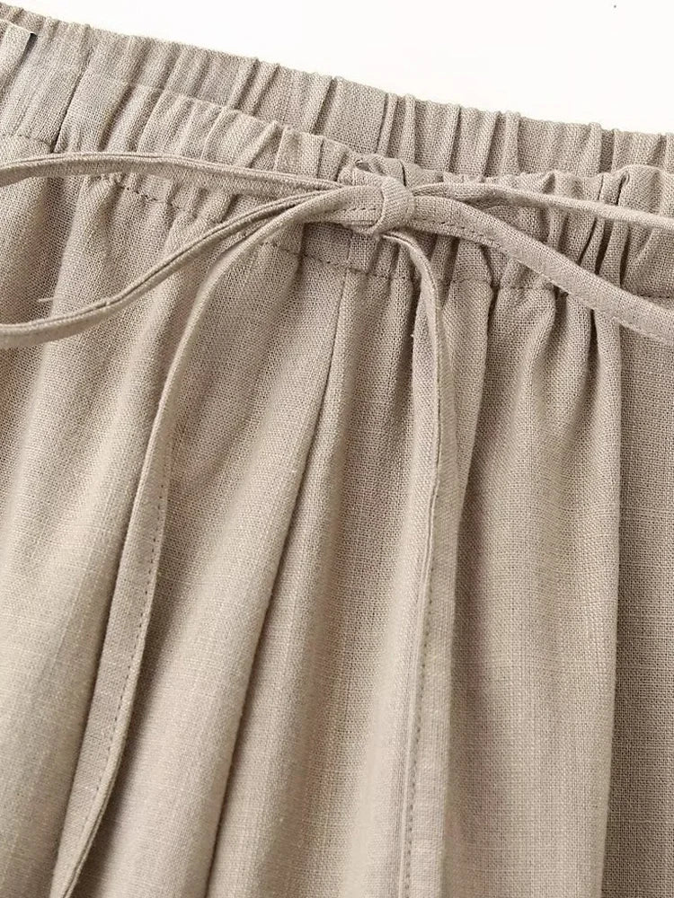 Cardigan and Wide-Leg Trouser Set