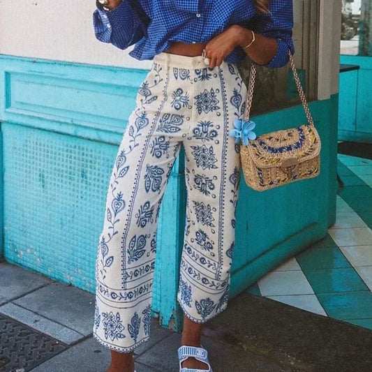 Positano 100% Linen Trousers, Made in Italy