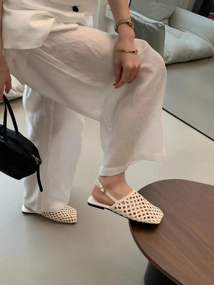 Lolita Woven Flat Sandals