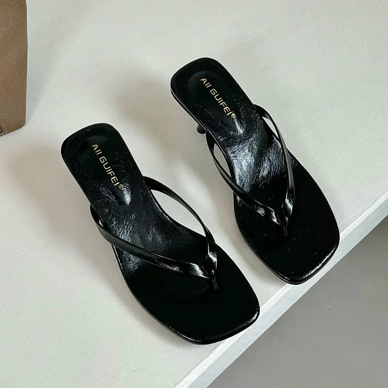 Dianne Leather Slides