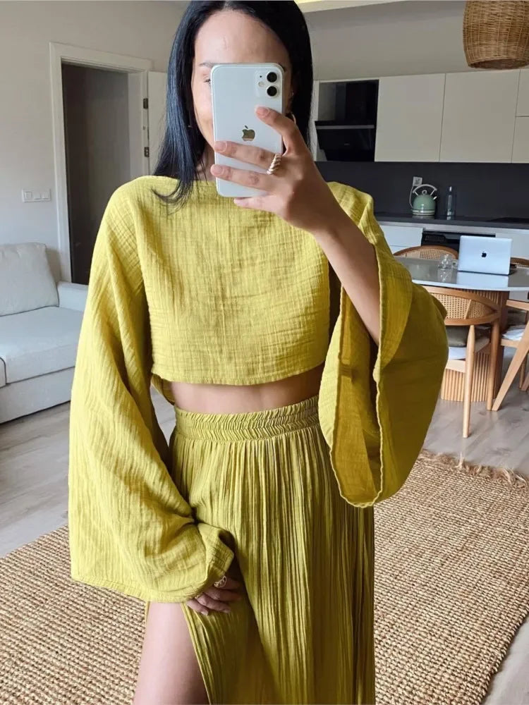 Bianca 2-Piece Women Crop Top & Skirt Set