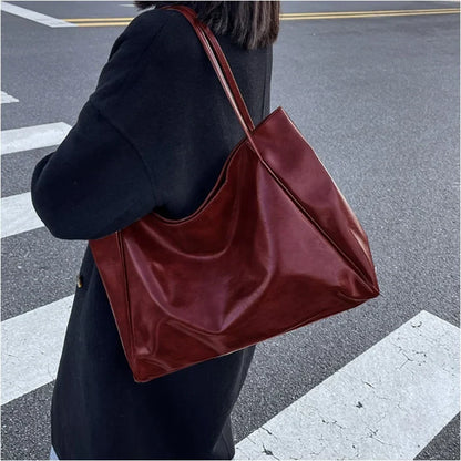 Red Large Capacity Tote Bag