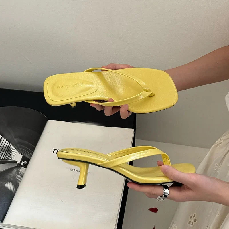 Dianne Leather Slides