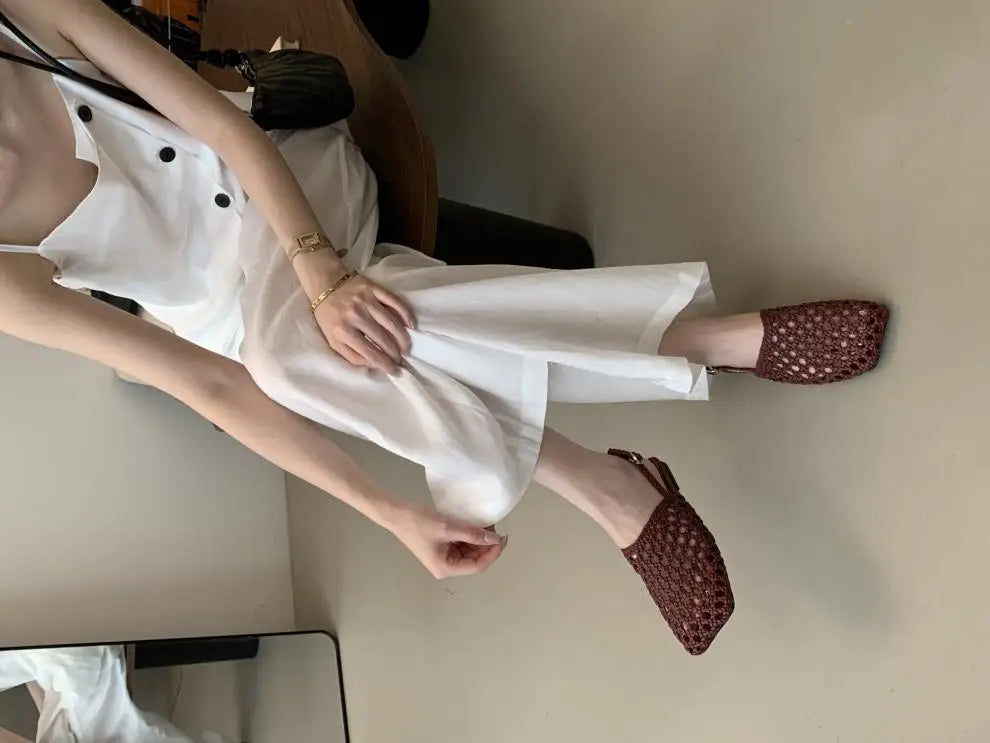 Lolita Woven Flat Sandals