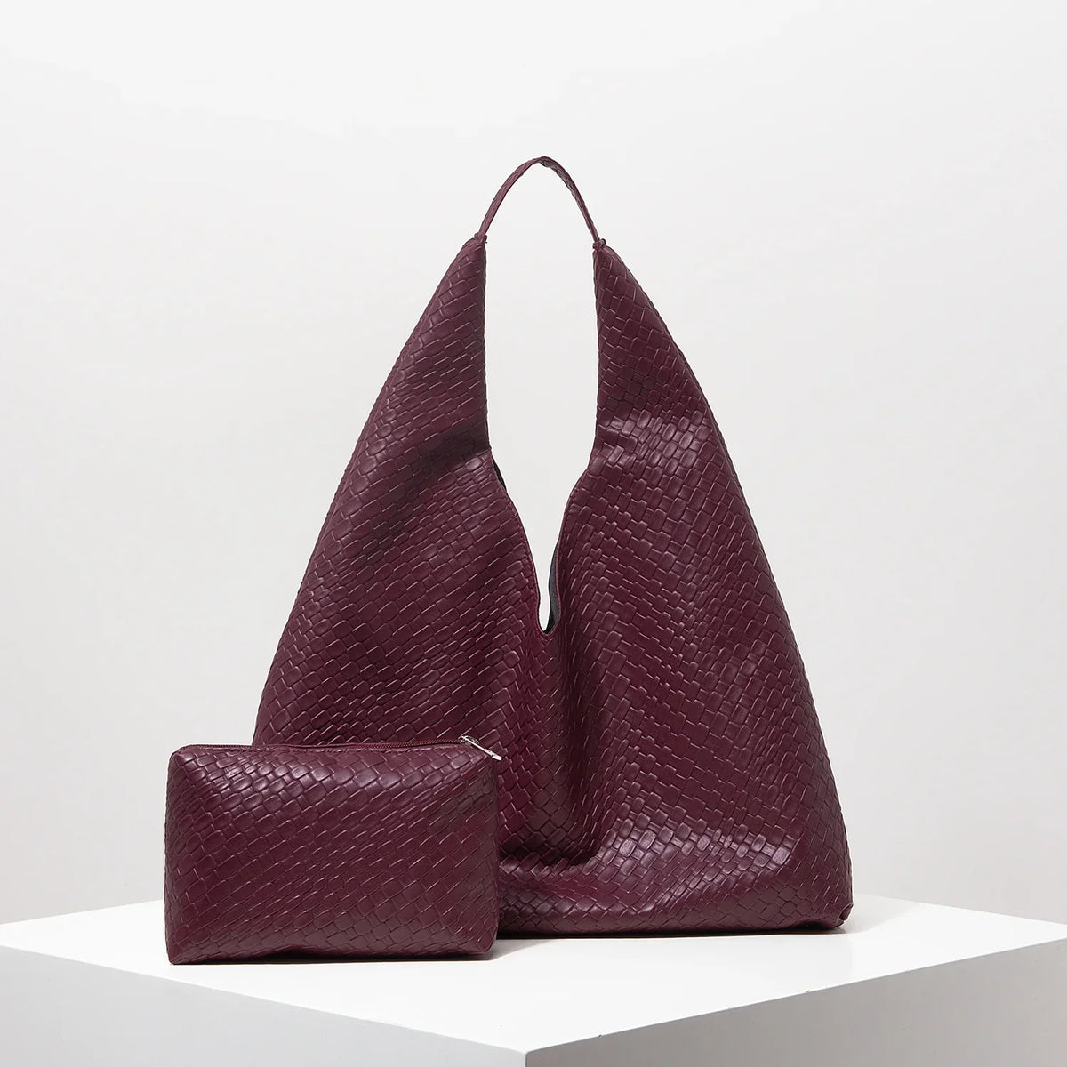 Woven Tote Bag with Matching Wallet