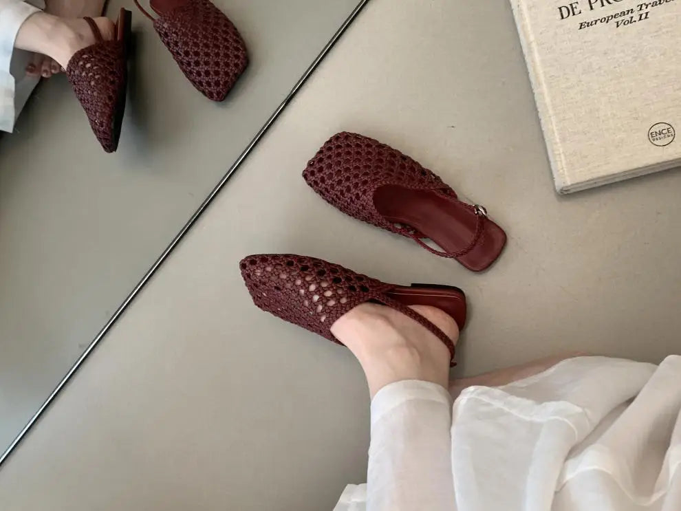 Lolita Woven Flat Sandals