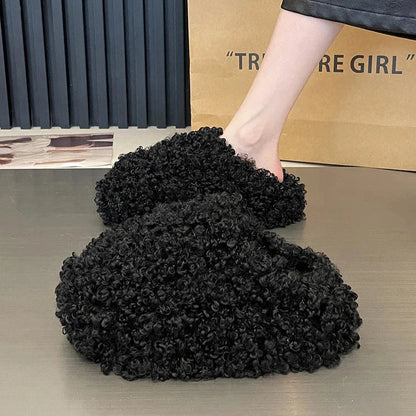 Fluffy Faux Fur Slippers