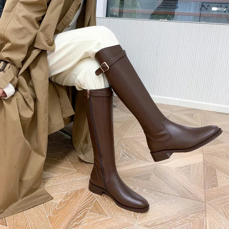 Amelie - Tall Leather Boots