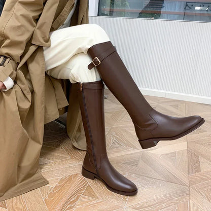 Amelie - Tall Leather Boots