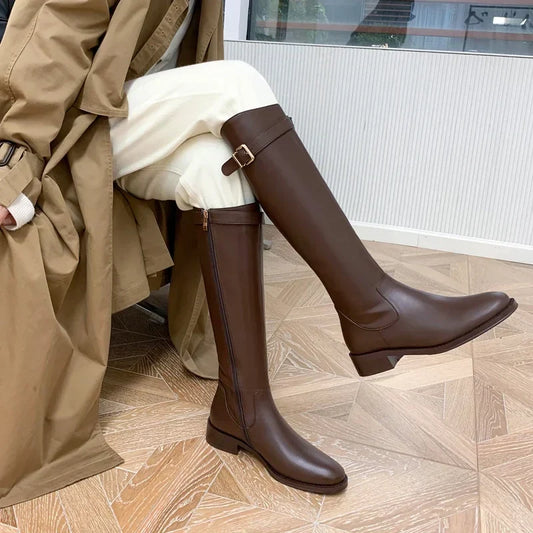 Amelie - Tall Leather Boots