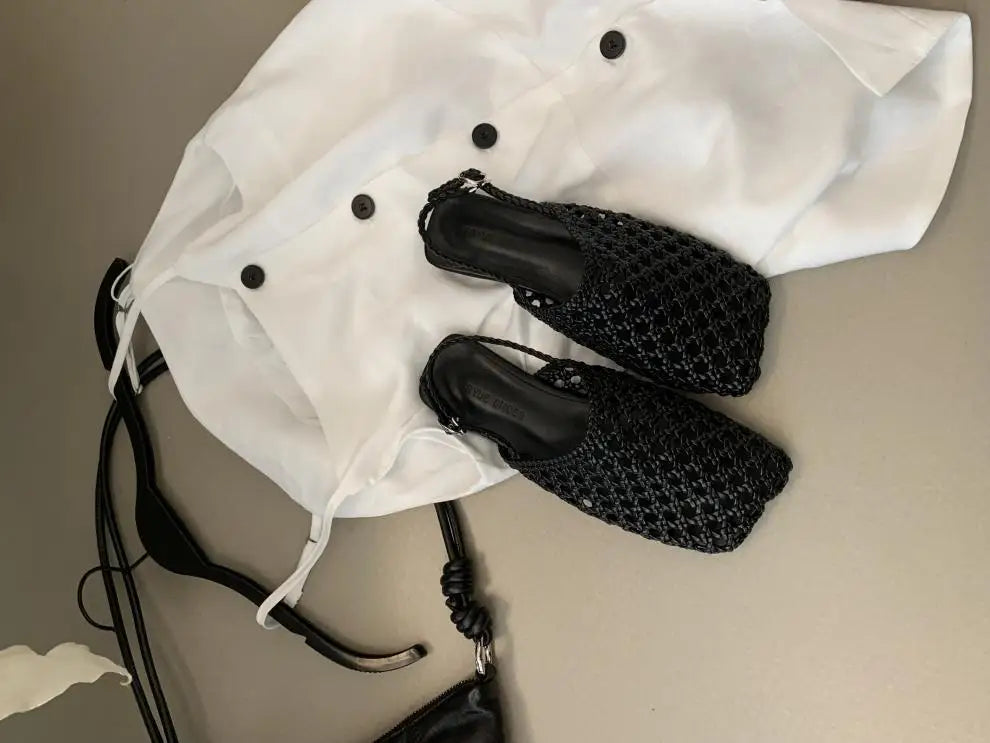 Lolita Woven Flat Sandals
