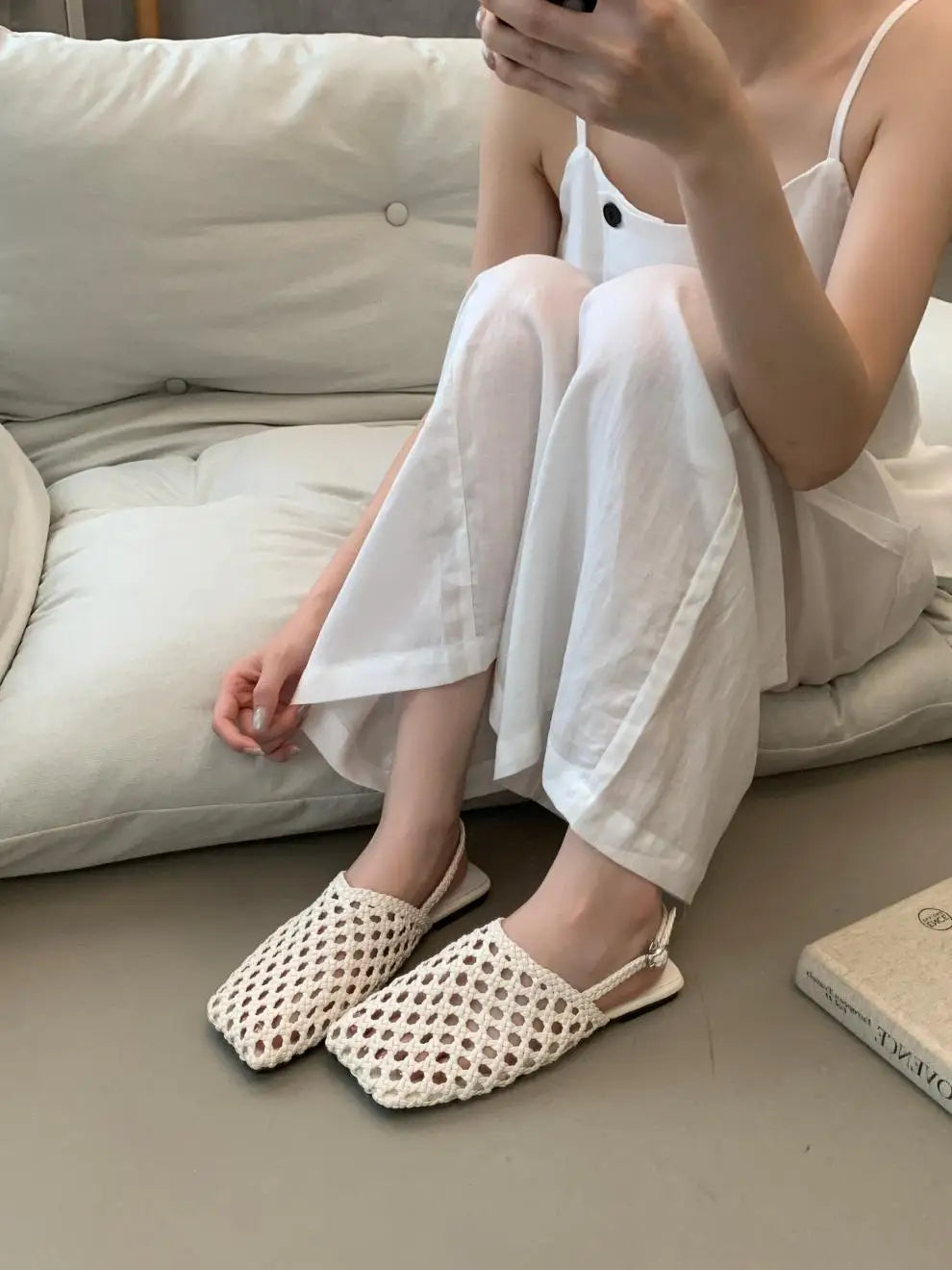 Lolita Woven Flat Sandals