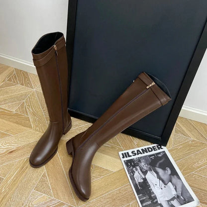 Amelie - Tall Leather Boots