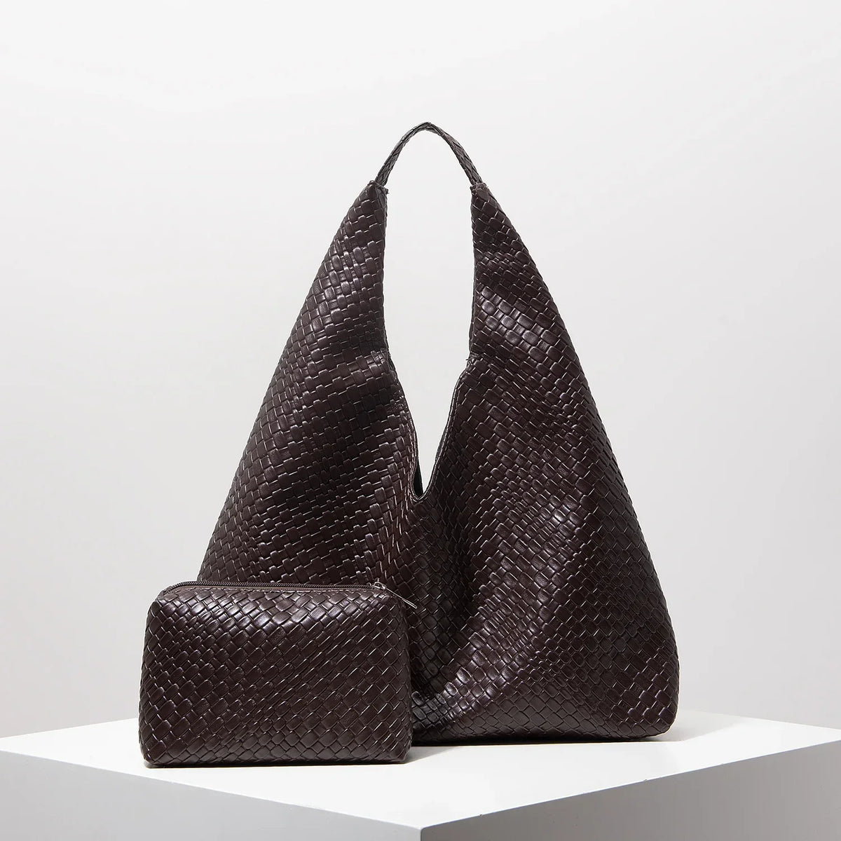 Woven Tote Bag with Matching Wallet