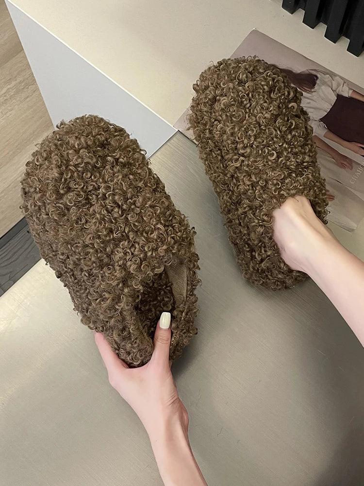 Fluffy Faux Fur Slippers