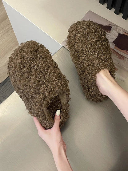 Fluffy Faux Fur Slippers