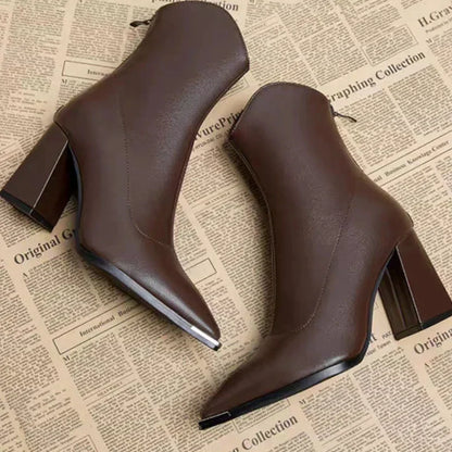Emily Pointed-Toe Leather Boots