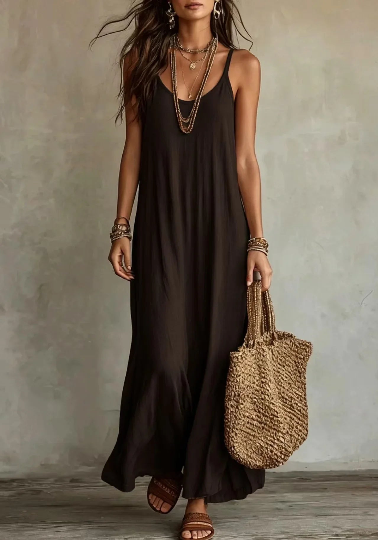 Kendall Backless Cami Maxi Dress