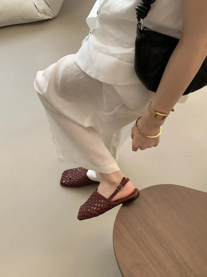 Lolita Woven Flat Sandals