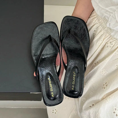 Dianne Leather Slides