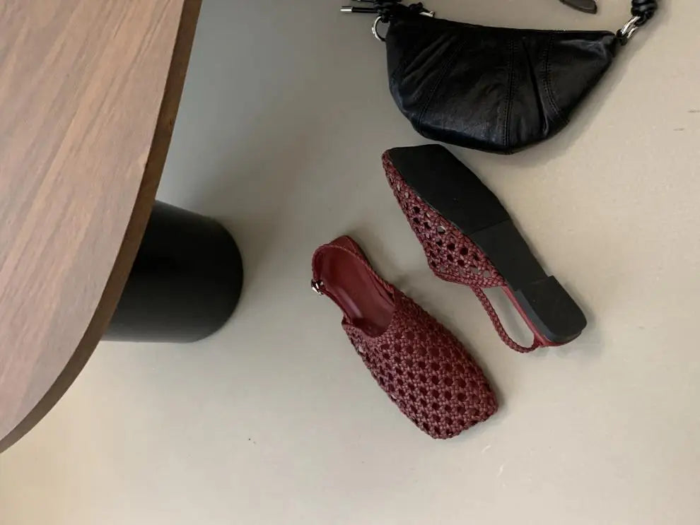 Lolita Woven Flat Sandals