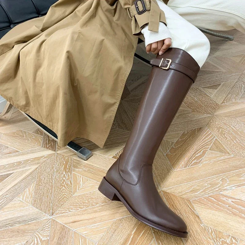 Amelie - Tall Leather Boots
