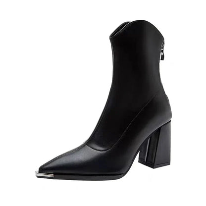 Emily Pointed-Toe Leather Boots