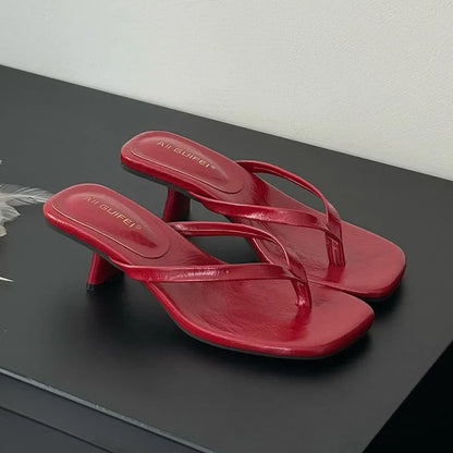 Dianne Leather Slides