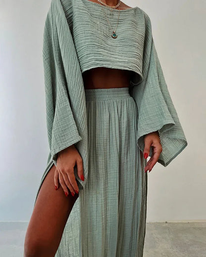 Bianca 2-Piece Women Crop Top & Skirt Set