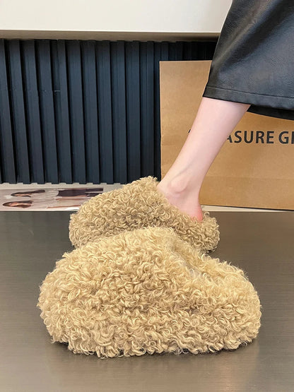 Fluffy Faux Fur Slippers