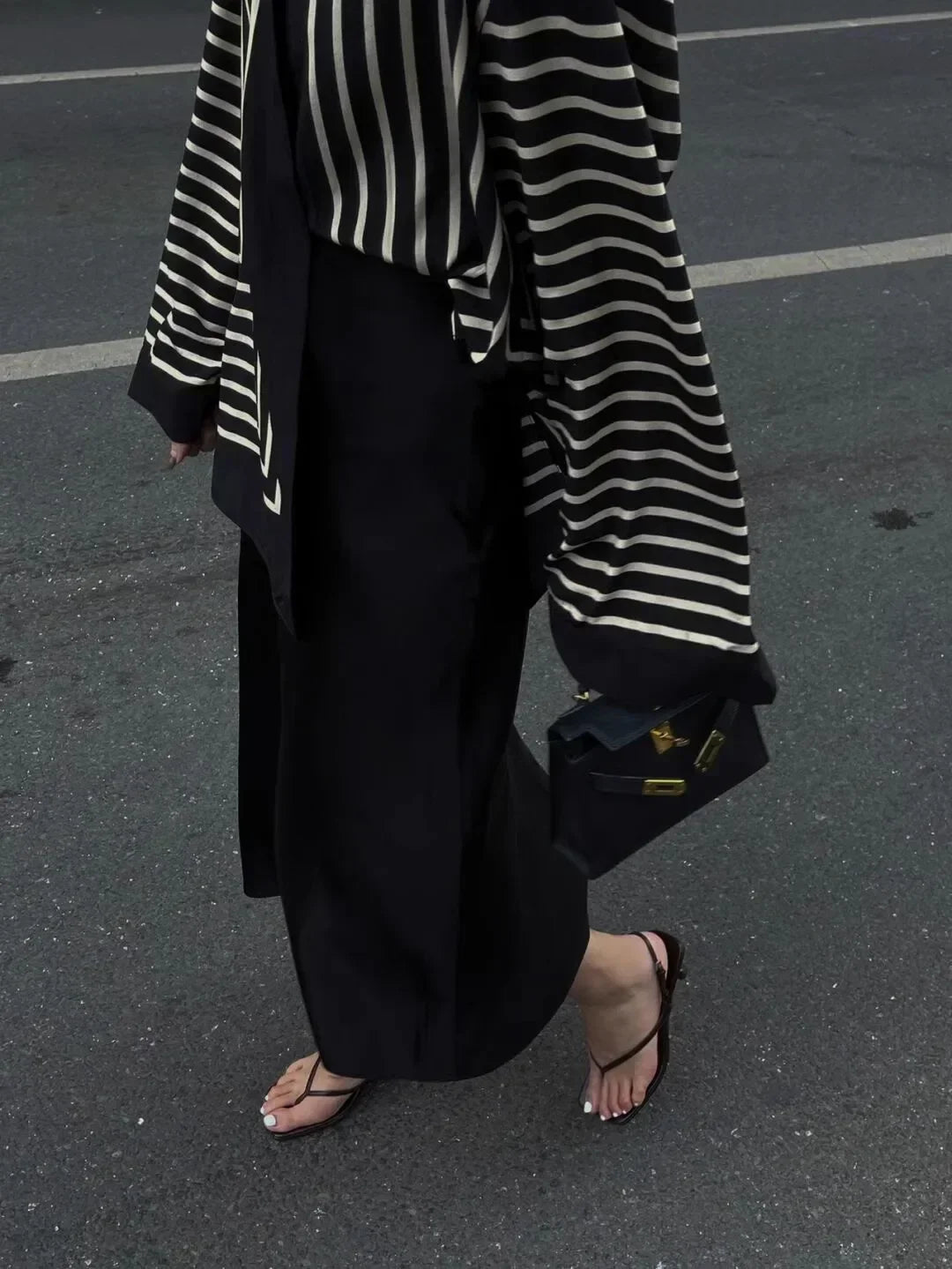 Retro Square Toe Clip Toe Sandals