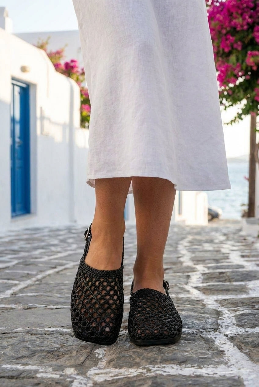 Lolita Woven Flat Sandals