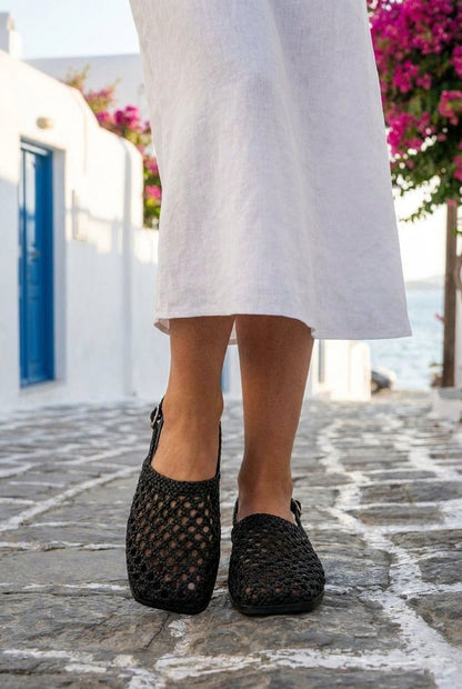 Lolita Woven Flat Sandals