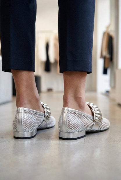 Rose Cross-Strap Ballet Flats